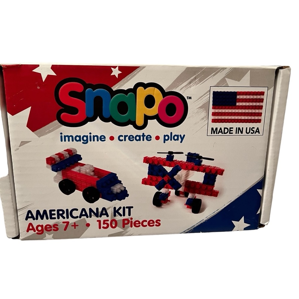 Snapo  Americana Kit Building Block 150 pieces Ages 7+ NWOT